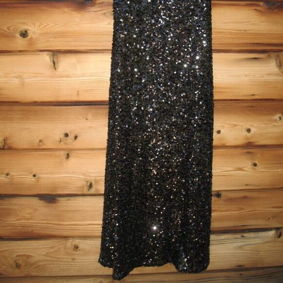 Sachin + Babi Womens Greta Black Sequin Gown Dress - Picture 12 of 13